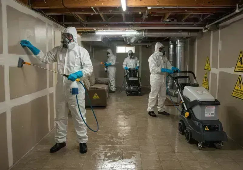 Basement Moisture Removal and Structural Drying process in Jeff Davis County, GA